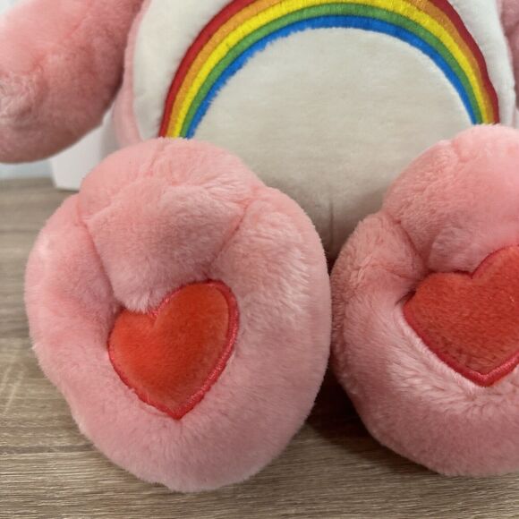 Care Bears Cheer Bear Plush Rainbow Jumbo 25 Inch 2002 Pink Cuddly Toy Pride - Picture 2 of 11